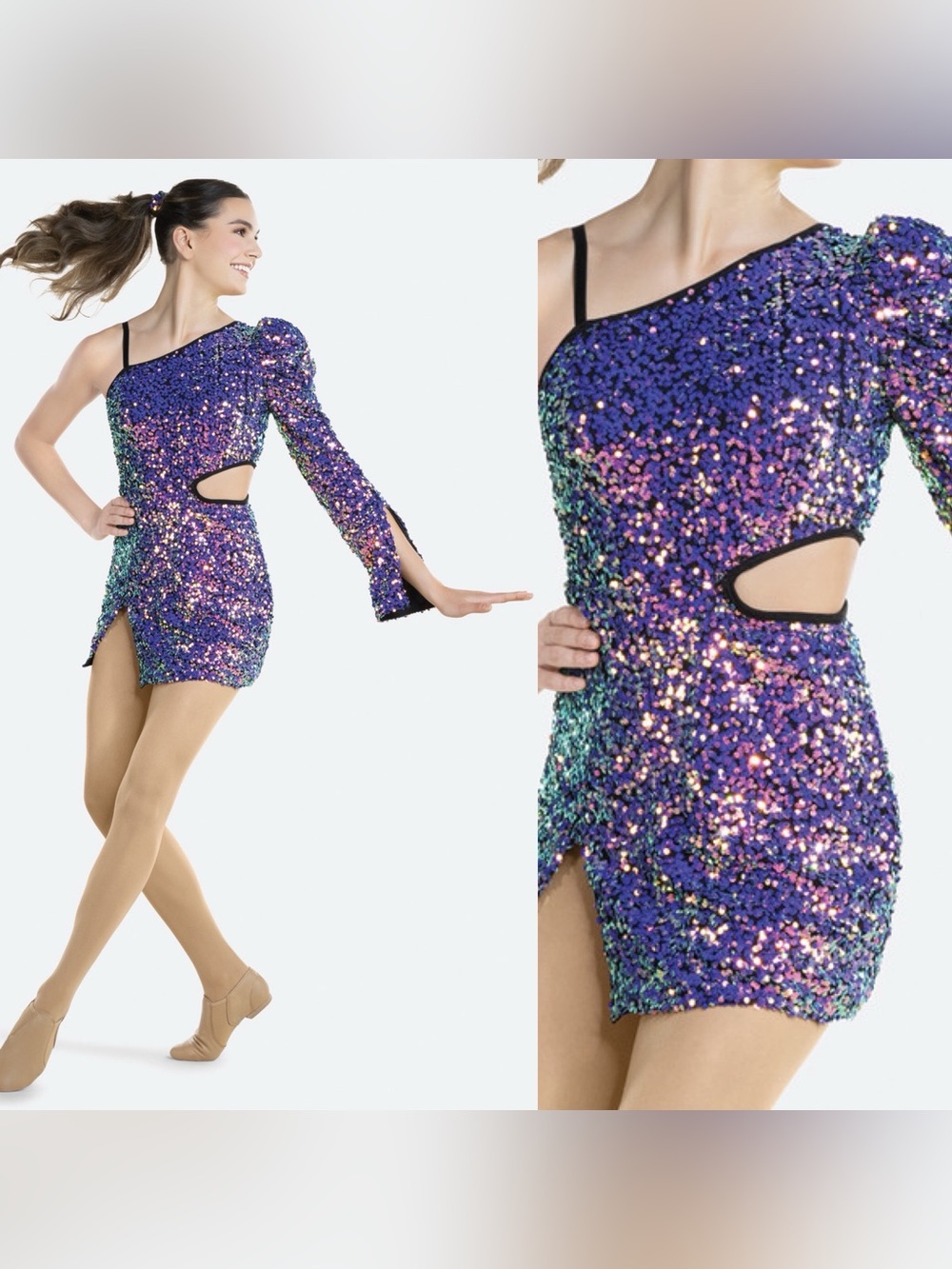 Revolution solo Dance costume sequin TAKE ON THE WORLD RC24606 jazz SA-Small adu